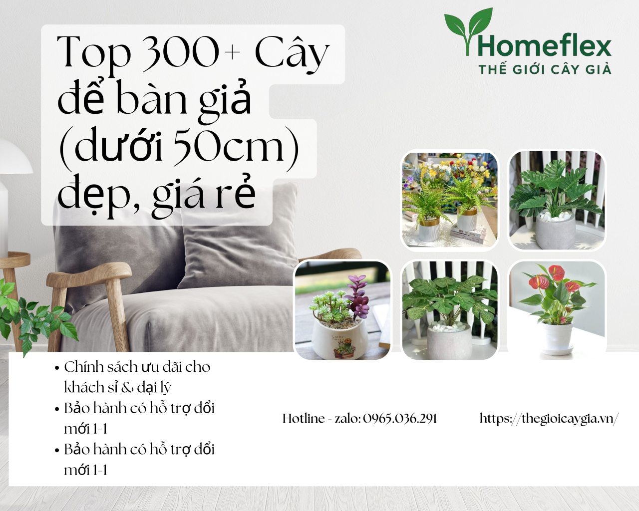 Top 300+ Cây để bàn giả (dưới 50cm) đẹp, giá rẻ