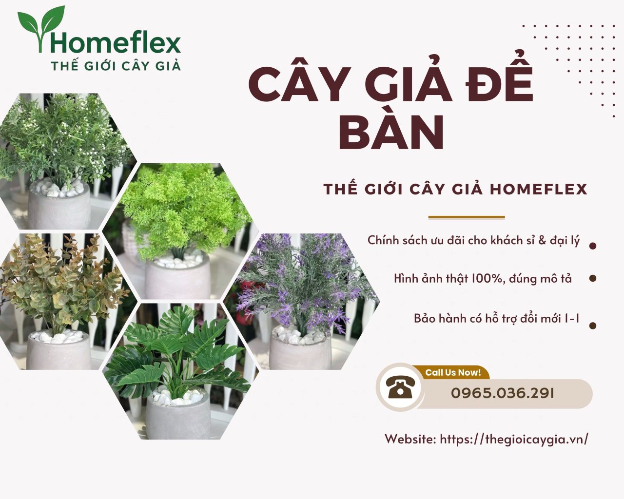 cây giả để bàn