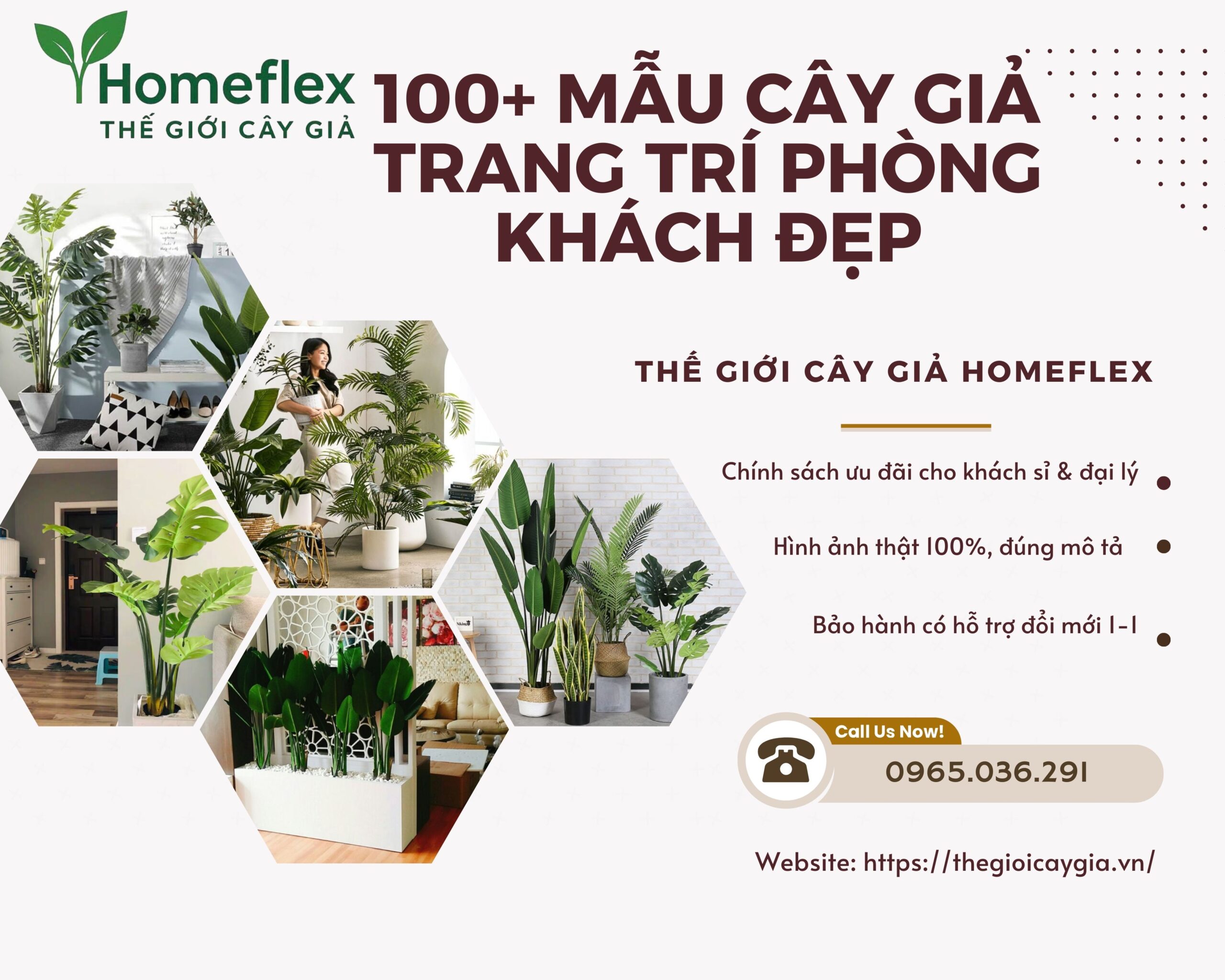 100+ Mẫu Cây giả trang trí phòng khách đẹp, giá rẻ