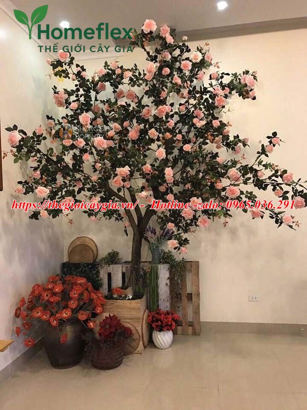 Cây giả trang trí phòng khách