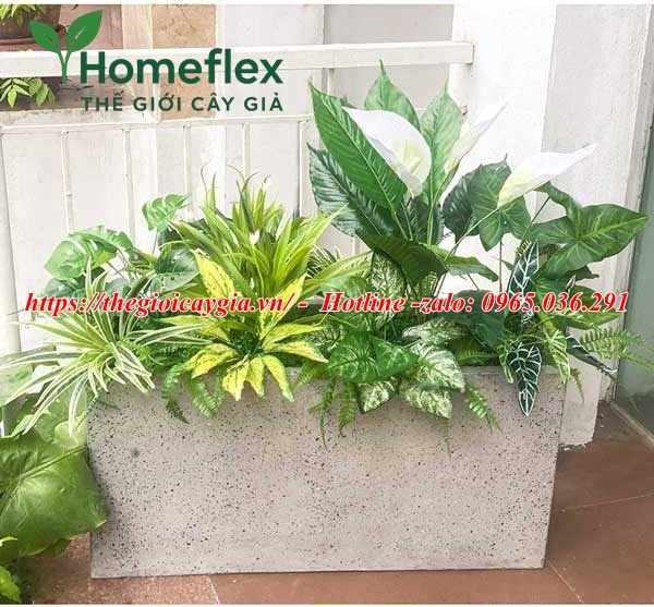 Cây giả decor trang trí văn phòng