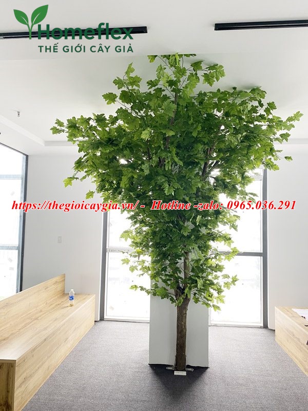 Cây giả decor trang trí văn phòng