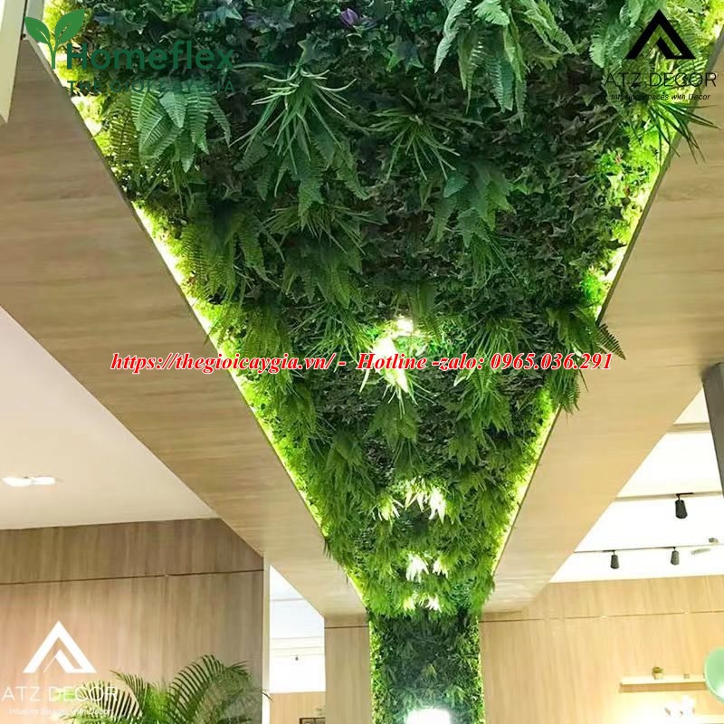 Cây giả decor trang trí văn phòng