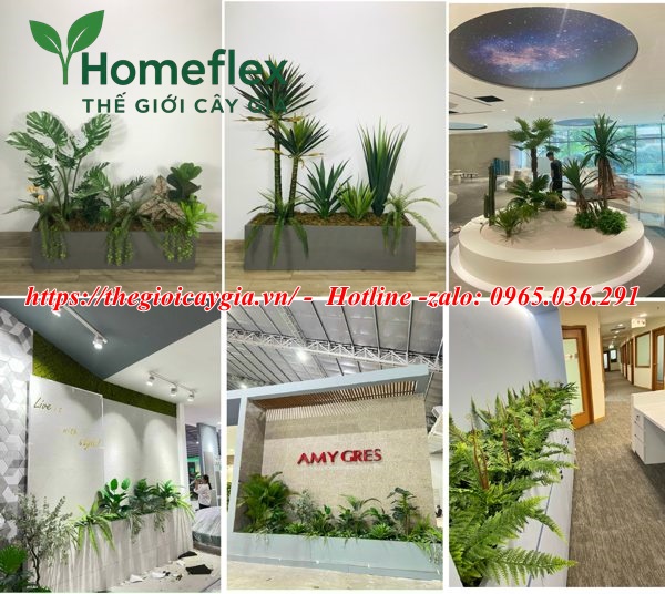 Top 100+ Bồn, Bục, Hộp cây giả trang trí văn phòng, nhà ở