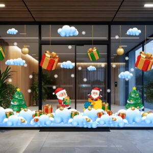 TRANG TRÍ NOEL CHO SẢNH CÔNG TY ÔNG GIÀ NOEL VUI TRÊN CÁNH ĐỒNG TUYẾT