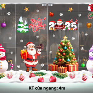 TRANG TRÍ GIÁNG SINH 2025 CHO KHÁCH SẠN ÔNG GIÀ NOEL BÊN CÂY THÔNG VÀ CẶP ĐÔI NGƯỜI TUYẾT