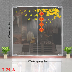 DECAL TRANG TRÍ TẾT MAI VÀNG VẠN SỰ NHƯ Ý