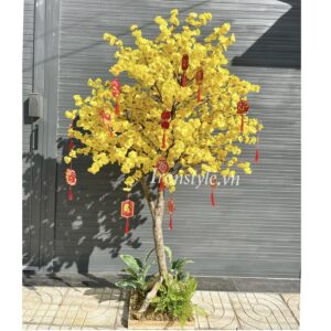 Cây mai giả trang trí Tết đẹp giống thật 1m9