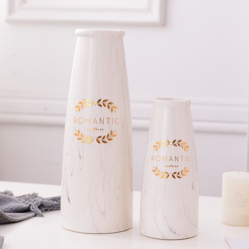 BC284 2 - Bình hoa vân marble Romantic
