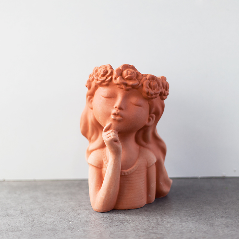 BC339 - Chậu đất nung trồng cây bé Lisa