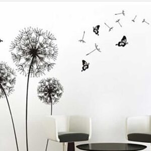 Decal hoa bồ công anh đen