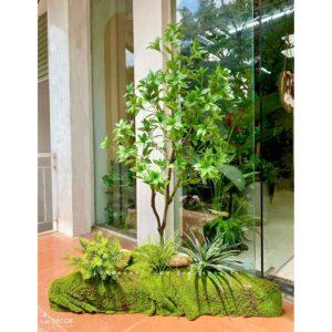 Tiểu Cảnh Rêu Cây- Bồn Rêu Cây Asebi Thiết Kế Lan Decor, Trang Trí Tiểu Cảnh Căn Hộ (117x64x160cm)- RC096