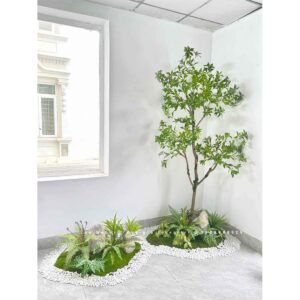 BỒN RÊU CÂY LINH SƠN TRANG TRÍ KHÔNG GIAN ẤN TƯỢNG (220X105X220cm)- RC049