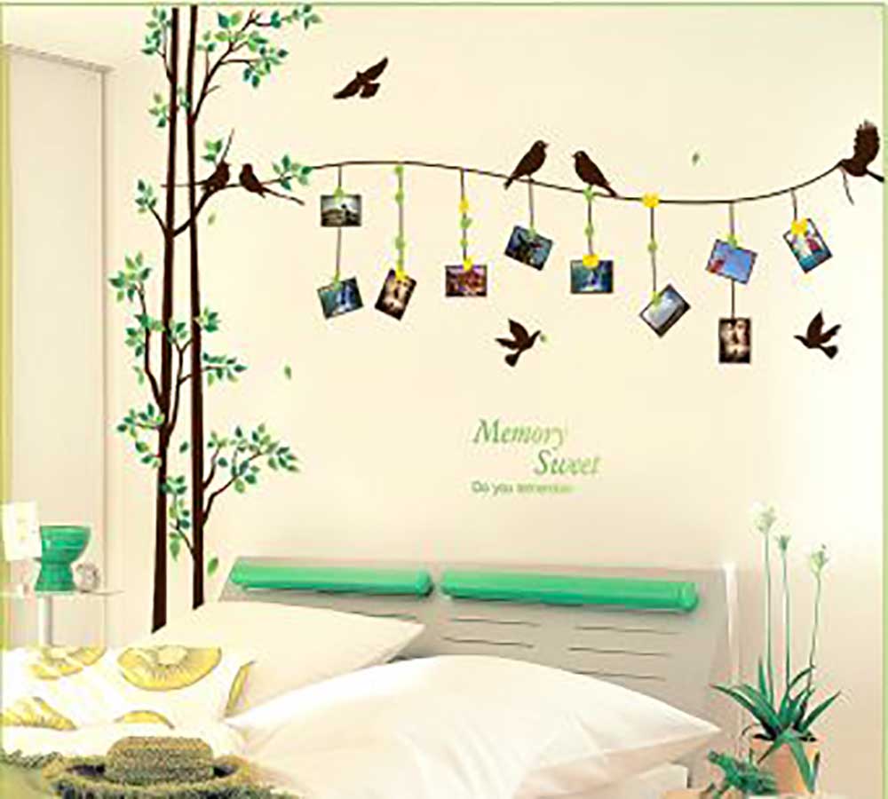 Decal cây xanh treo ảnh