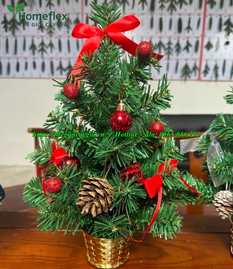 Cây Thông Noel Mini Giả Để Bàn