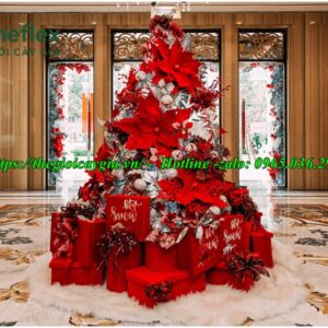 Cây thông noel màu đỏ