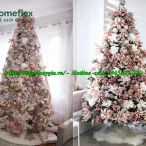 Cây thông noel màu hồng
