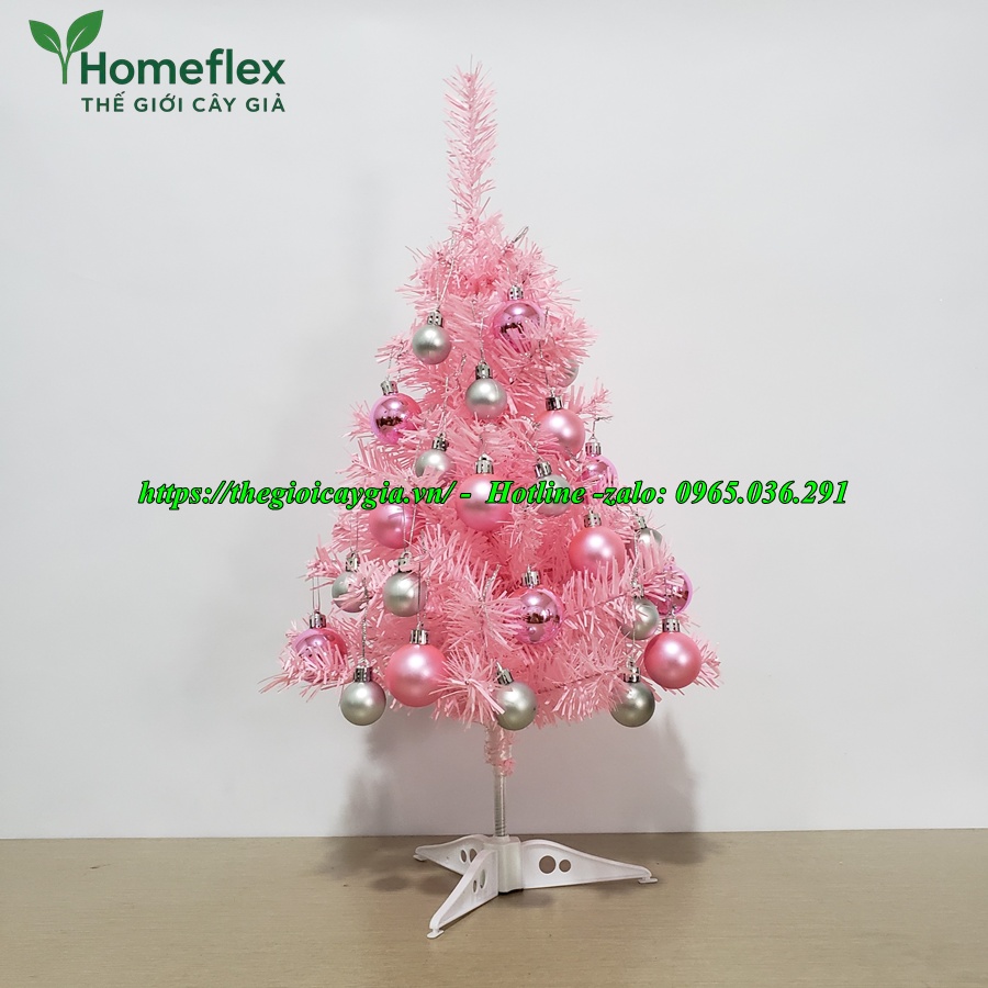 Cây thông noel màu hồng