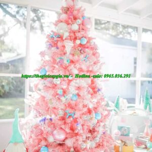 Cây thông noel màu hồng