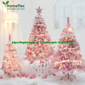 Cây thông noel màu hồng
