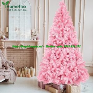 Cây thông noel màu hồng
