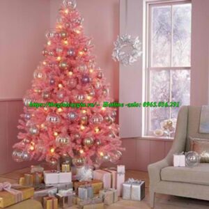 Cây thông noel màu hồng