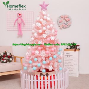 Cây thông noel màu hồng