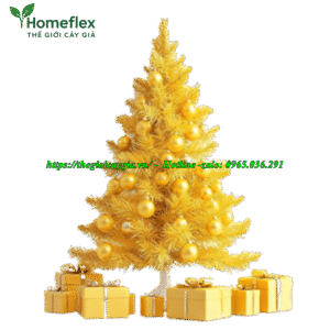 Cây thông noel màu vàng