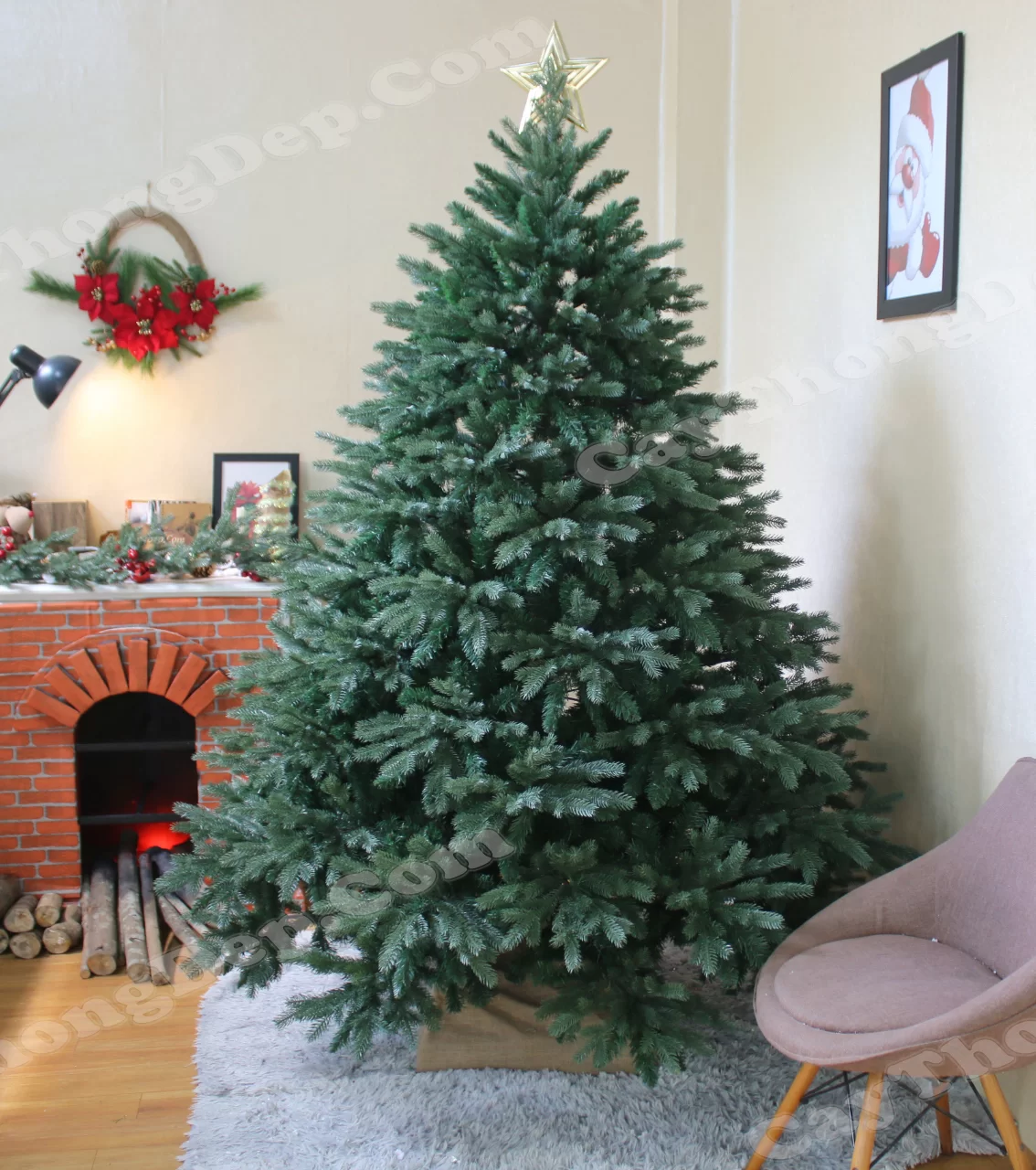 Cây thông noel màu xanh