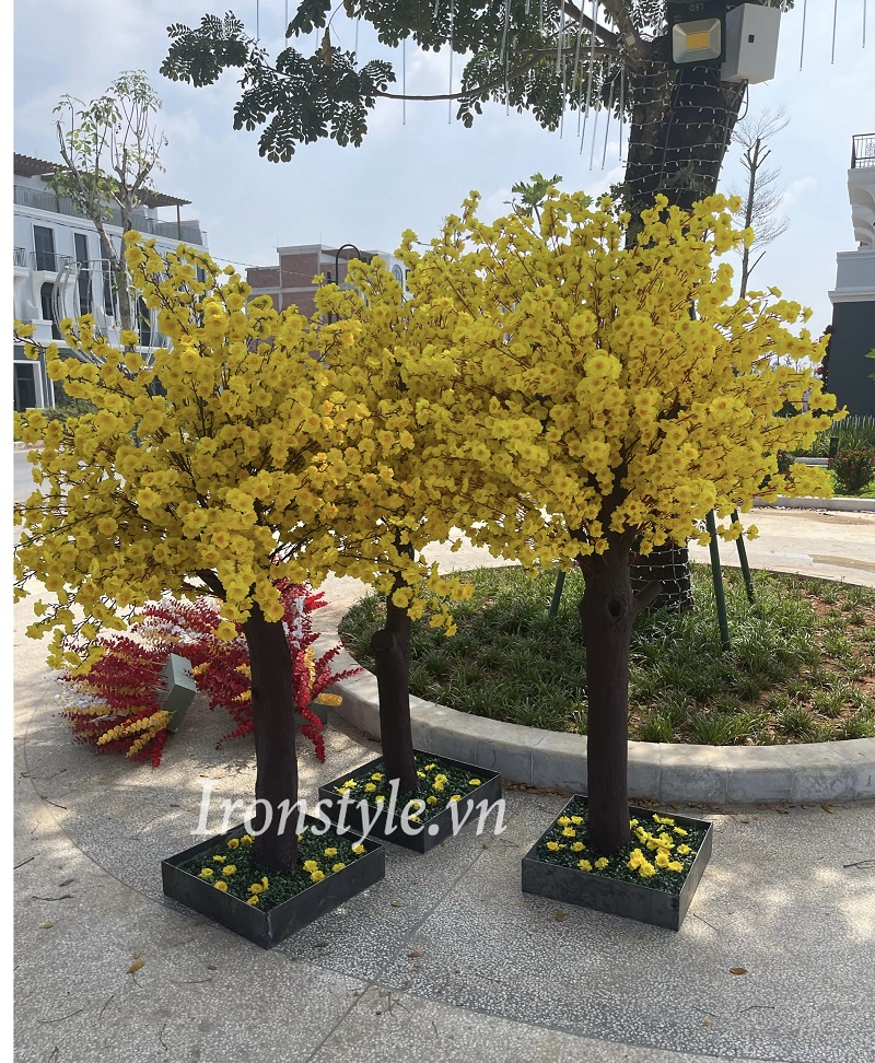 cc3a2y20mai20gie1baa320ge1bb91c20to203 Cung cấp và thi công cây mai giả trang trí tại TPHCM