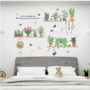 Decal những chậu cây xanh