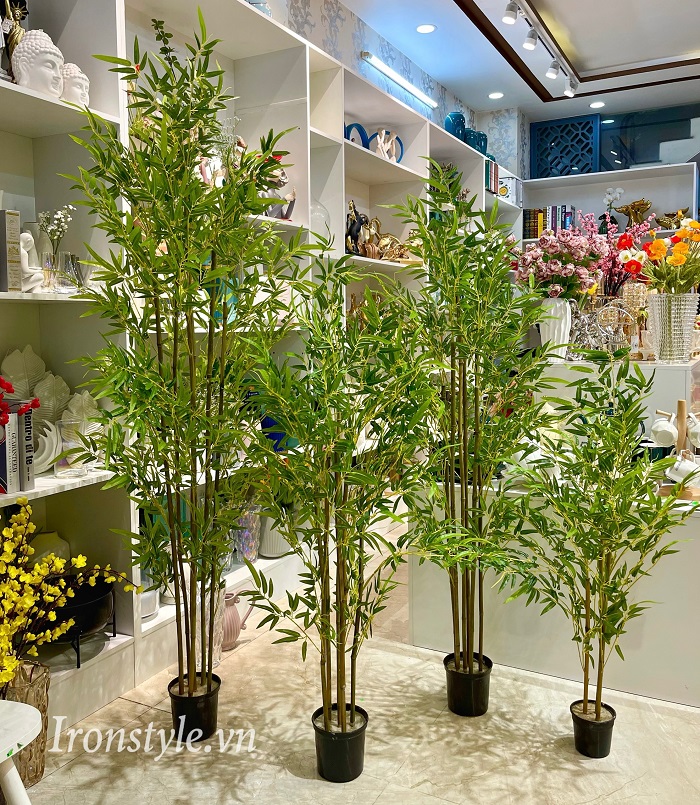 che1baadu20cc3a2y20trc3bac20quc3a2n20te1bbad20gie1baa3202 Chậu cây trúc giả trang trí decor trong nhà