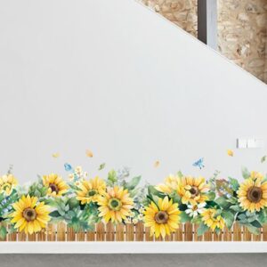 DECAL HÀNG RÀO HOA HƯỚNG DƯƠNG