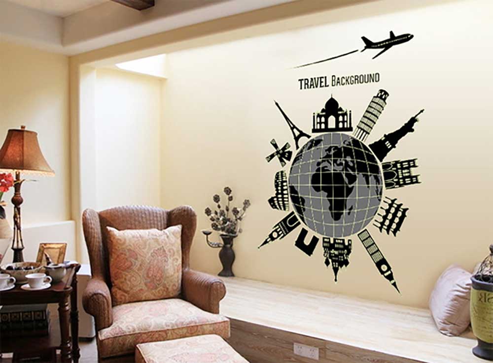 Decal dạ quang các kỳ quan thế giới trên trái đất
