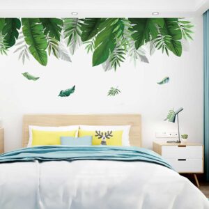 Decal trang trí giàn lá xanh nhiệt đới