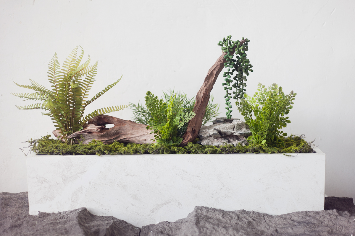 mix 46 - Bồn cây giả trang trí tiểu cảnh phong cách Terrarium