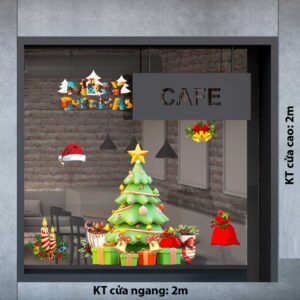 DECAL TRANG TRÍ NOEL CÂY THÔNG XANH VÀ PHỤ KIỆN 2