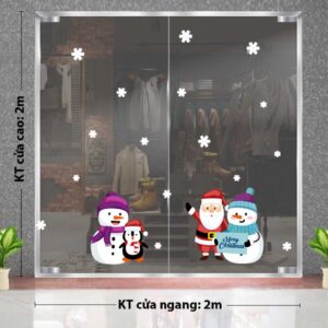 DECAL TRANG TRÍ GIÁNG SINH ÔNG GIÀ NOEL VÀ NHỮNG NGƯỜI BẠN