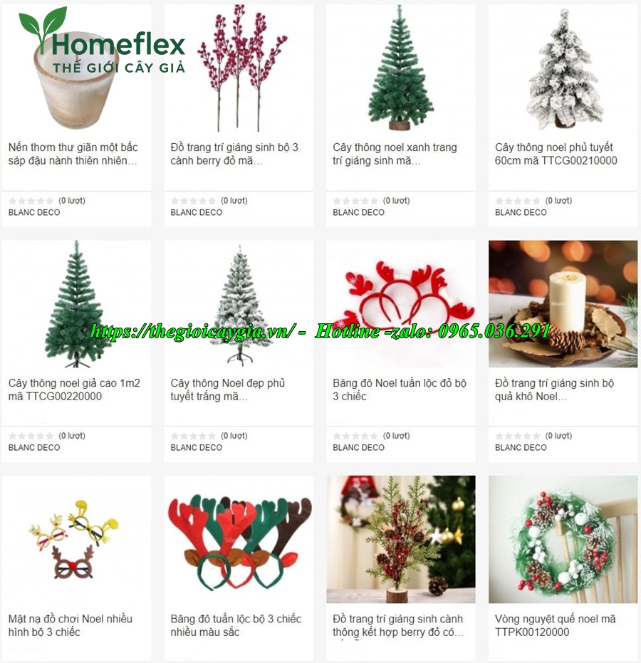 Phụ kiện trang trí cây thông noel giả