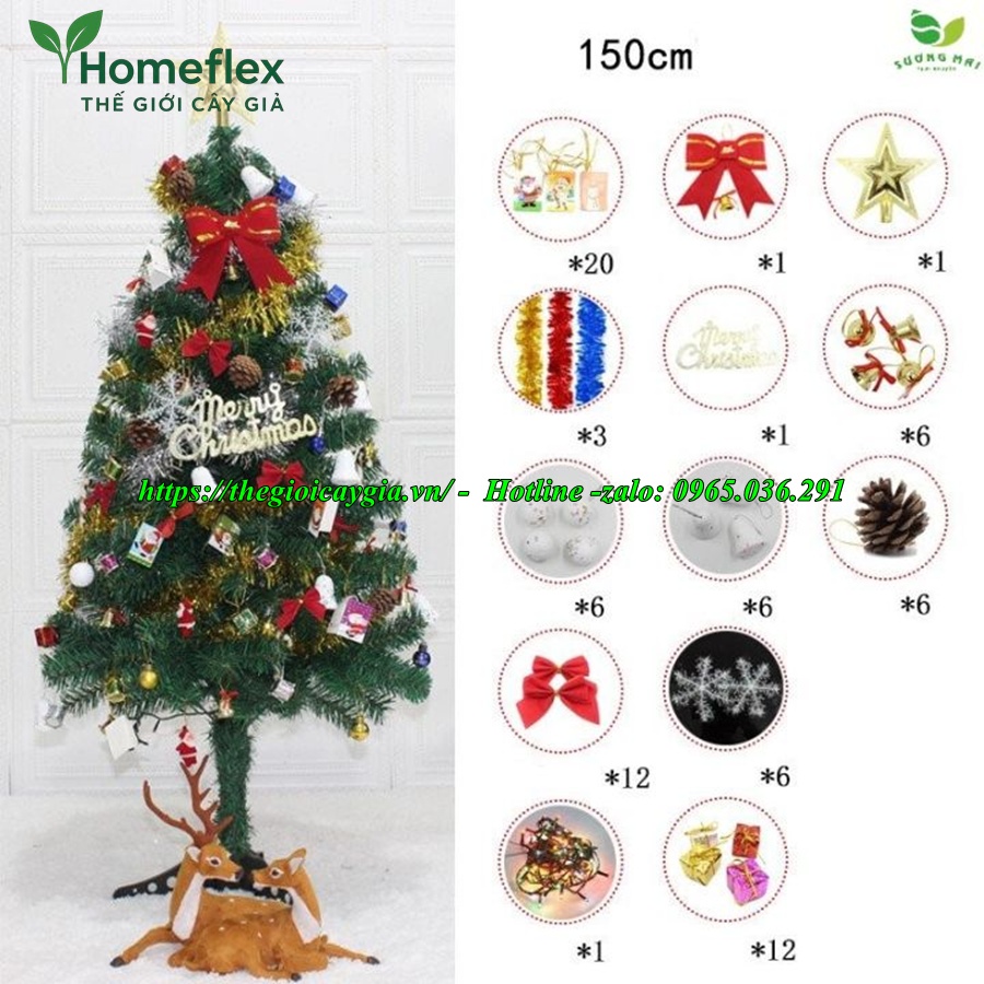 Phụ kiện trang trí cây thông noel giả
