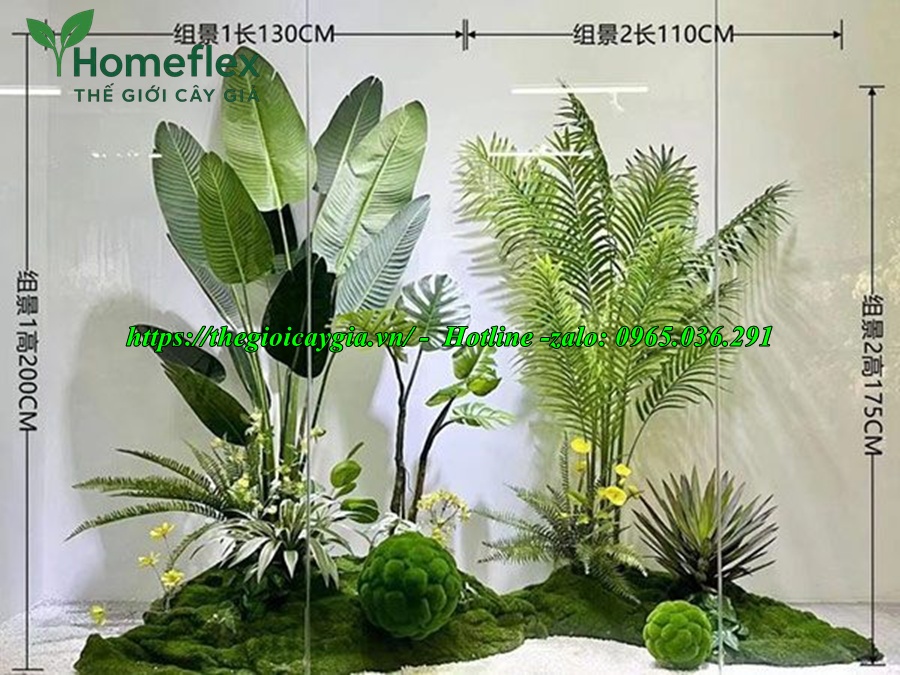 Tiểu cảnh cây giả