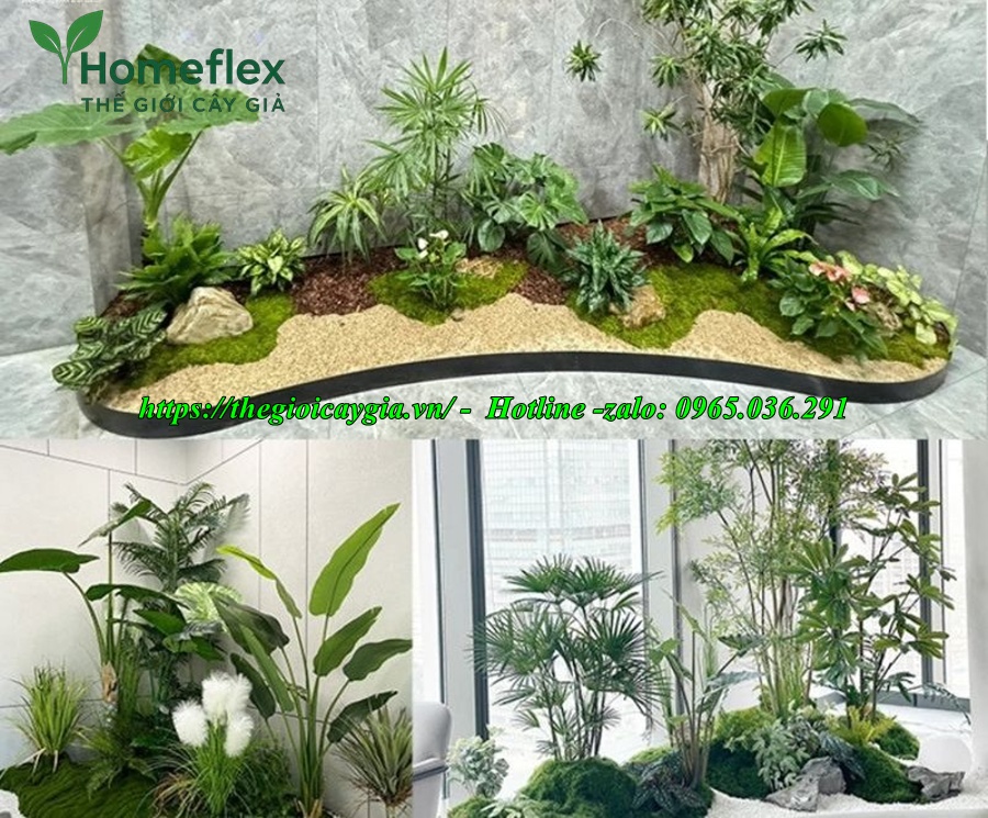 Tiểu cảnh cây giả