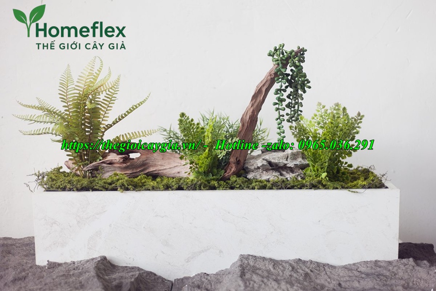 Tiểu cảnh cây giả