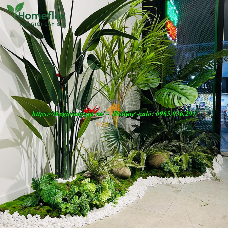 Tiểu cảnh cây giả
