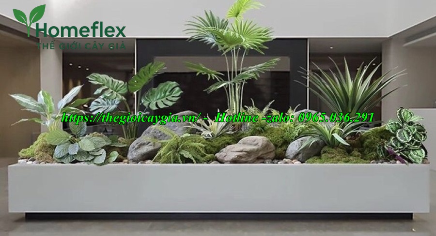Tiểu cảnh cây giả