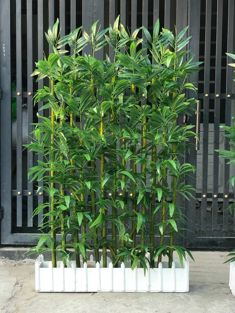 Chậu hàng rào trúc giả trang trí nội ngoại thất đẹp giống thật