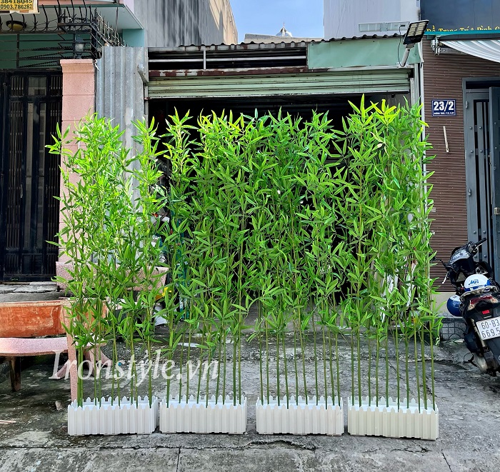 truc20gia202 Hàng rào cây trúc giả trang trí tiểu cảnh đẹp như thật