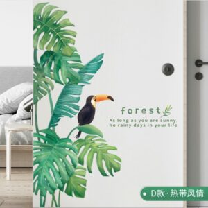 DECAL VẸT MỎ ĐỎ TRÊN LÁ XANH