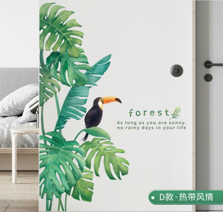 DECAL VẸT MỎ ĐỎ TRÊN LÁ XANH
